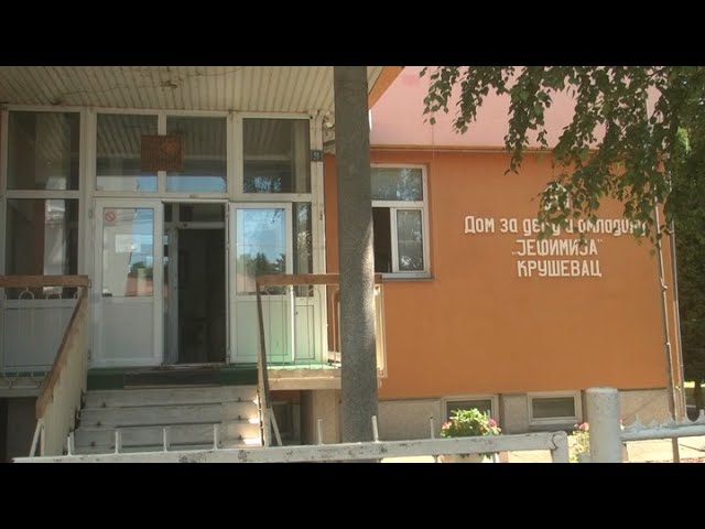 The courtyard of the "Jefimija" Home for Children and Adults is under construction.