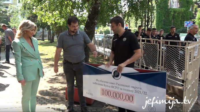 THE WINNER OF THE FSRO CUP DONATED THE MONETARY PART OF THE PRIZE TO THE CHILDREN OF THE "JEFIMIJA" HOME